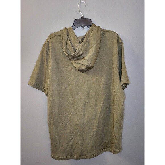 Under Armour Project Rock Short Sleeve Hoodie Men's 2XL Green Bull Gym Training - Picture 2 of 4